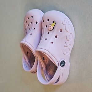 Pink lined crocs